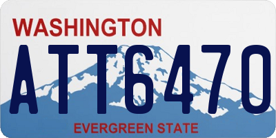 WA license plate ATT6470