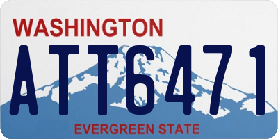 WA license plate ATT6471