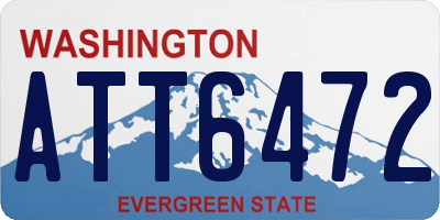 WA license plate ATT6472