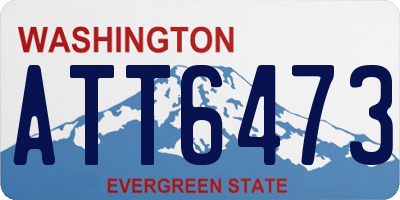 WA license plate ATT6473