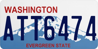 WA license plate ATT6474