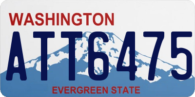 WA license plate ATT6475