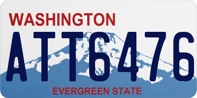 WA license plate ATT6476
