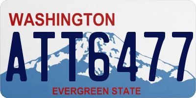 WA license plate ATT6477