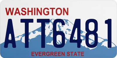 WA license plate ATT6481
