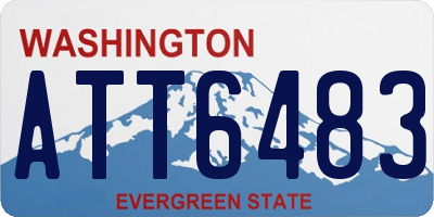 WA license plate ATT6483