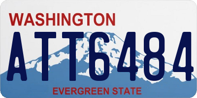 WA license plate ATT6484