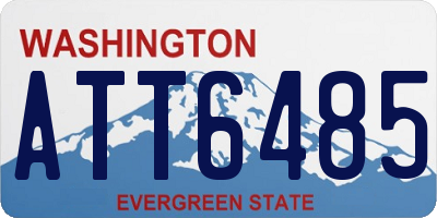 WA license plate ATT6485