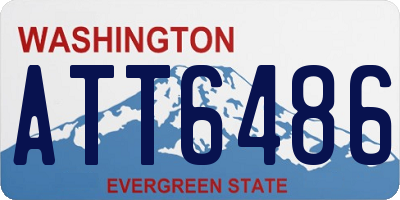 WA license plate ATT6486
