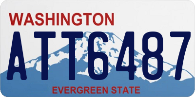 WA license plate ATT6487