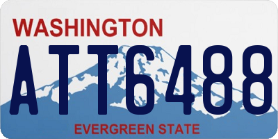 WA license plate ATT6488