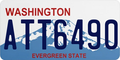 WA license plate ATT6490