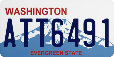 WA license plate ATT6491