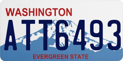 WA license plate ATT6493