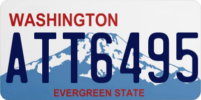 WA license plate ATT6495