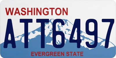 WA license plate ATT6497