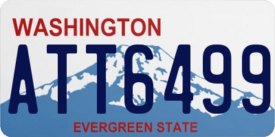 WA license plate ATT6499