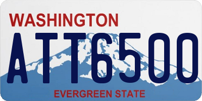 WA license plate ATT6500