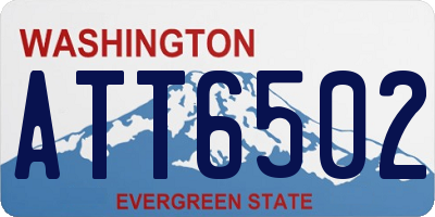 WA license plate ATT6502