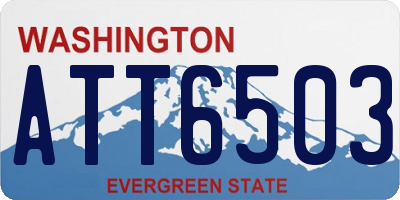 WA license plate ATT6503