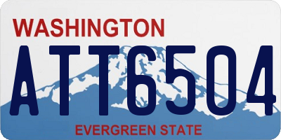 WA license plate ATT6504
