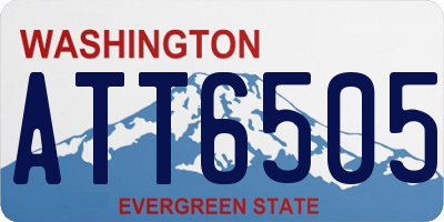 WA license plate ATT6505