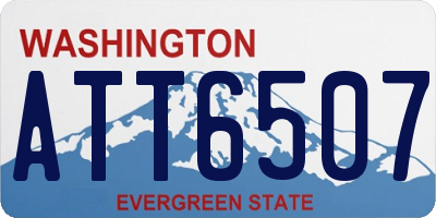 WA license plate ATT6507