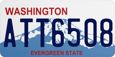 WA license plate ATT6508