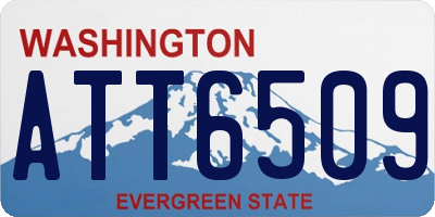 WA license plate ATT6509