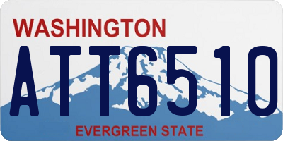 WA license plate ATT6510