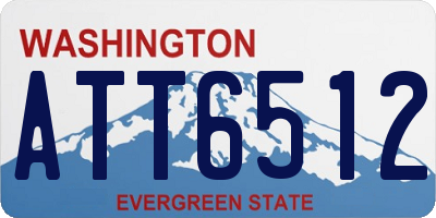 WA license plate ATT6512