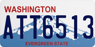 WA license plate ATT6513