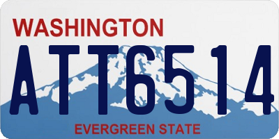 WA license plate ATT6514