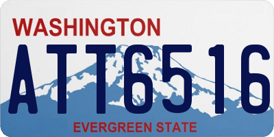 WA license plate ATT6516