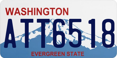 WA license plate ATT6518