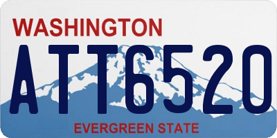 WA license plate ATT6520