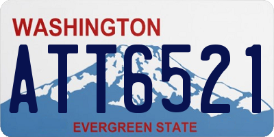 WA license plate ATT6521