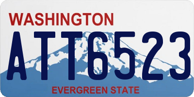 WA license plate ATT6523