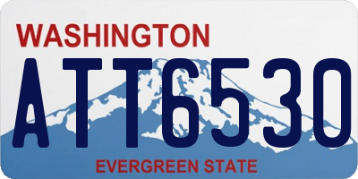 WA license plate ATT6530