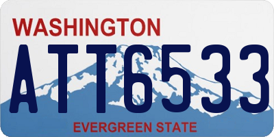 WA license plate ATT6533