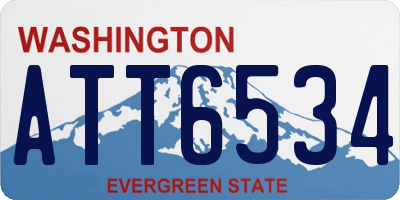 WA license plate ATT6534