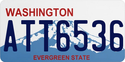 WA license plate ATT6536