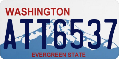 WA license plate ATT6537