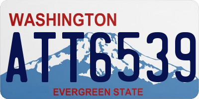 WA license plate ATT6539