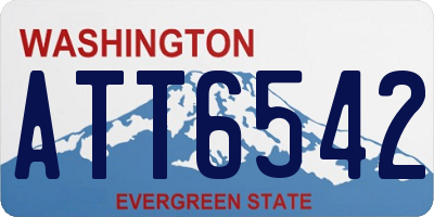WA license plate ATT6542