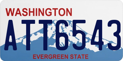 WA license plate ATT6543