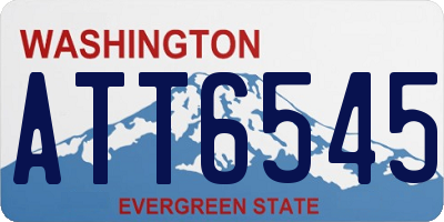 WA license plate ATT6545