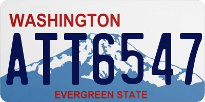WA license plate ATT6547