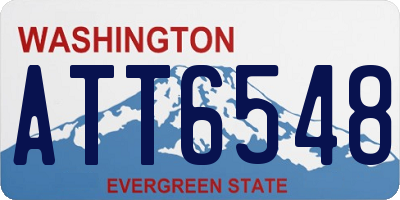 WA license plate ATT6548