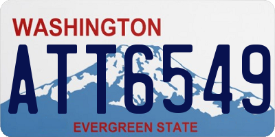 WA license plate ATT6549